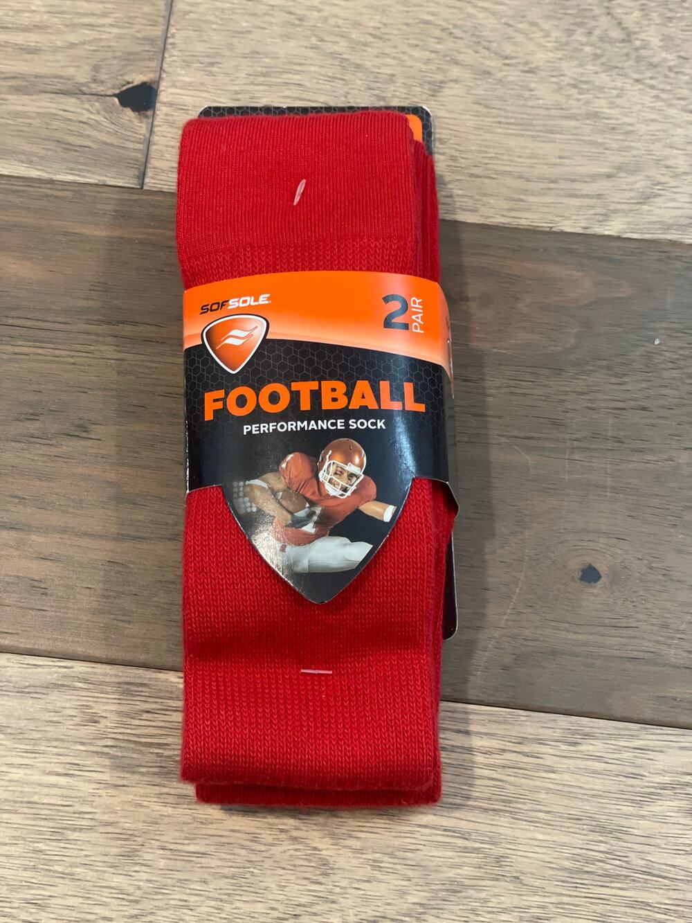 Men’s Performance Football Socks – Red – Size Large (NWT)